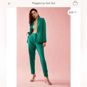 Free People Green Suit Set